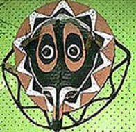 Geweven masker uit Sepik-gebied 