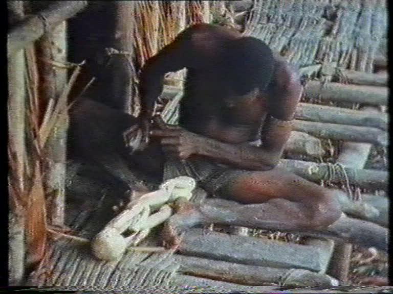 FI/1200/55 - 
Matjemosh: A woodcarver from the village of Amanamka, Asmat tribe, on the Southern West coast of New Guinea
