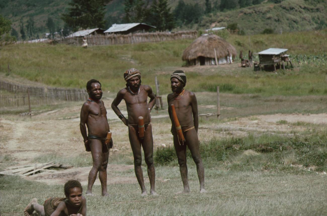 BD/166/124 -
Three men in village