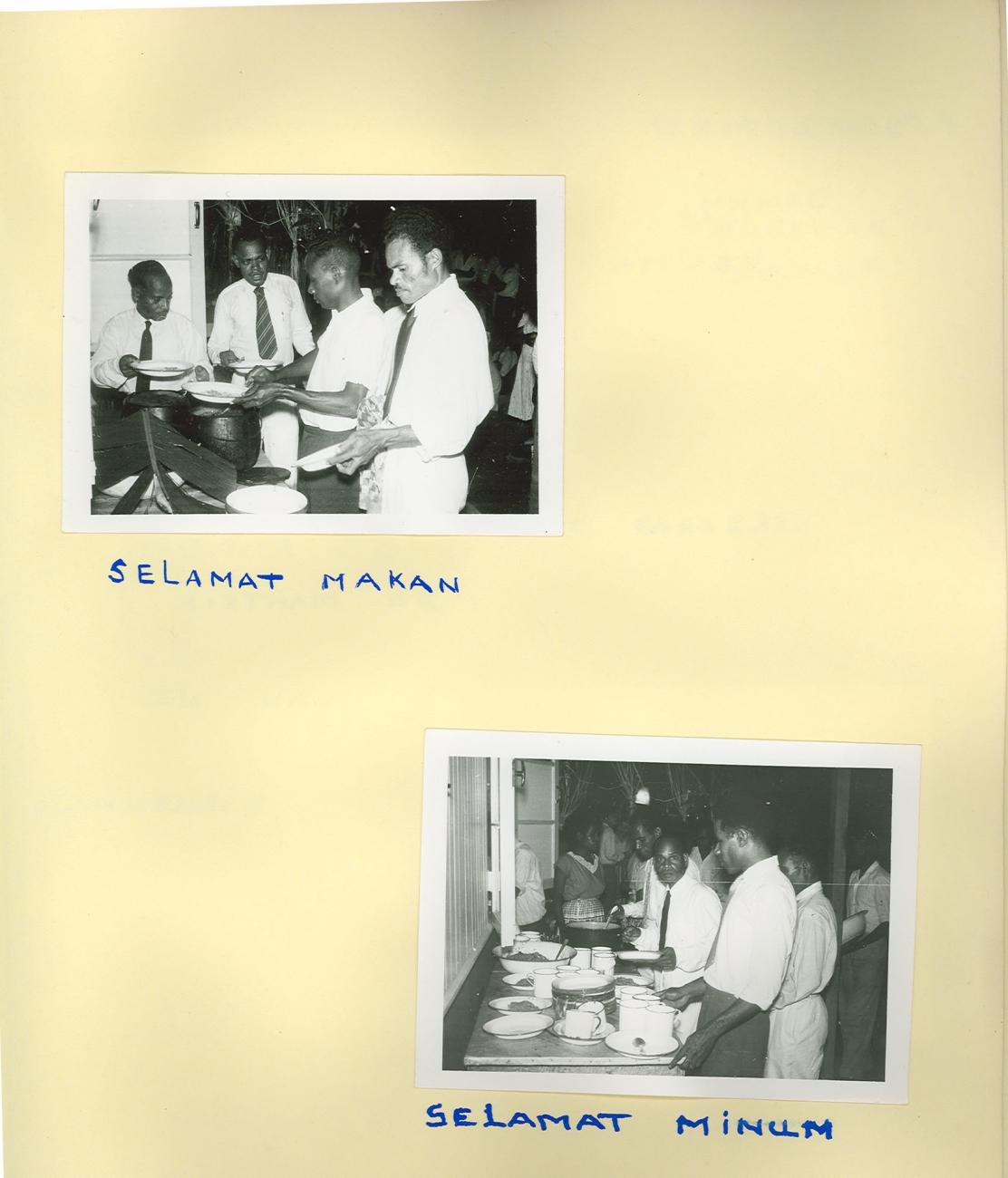 BD/83/35 - 
Dinner at colonized Sarmi: nasi and satay
