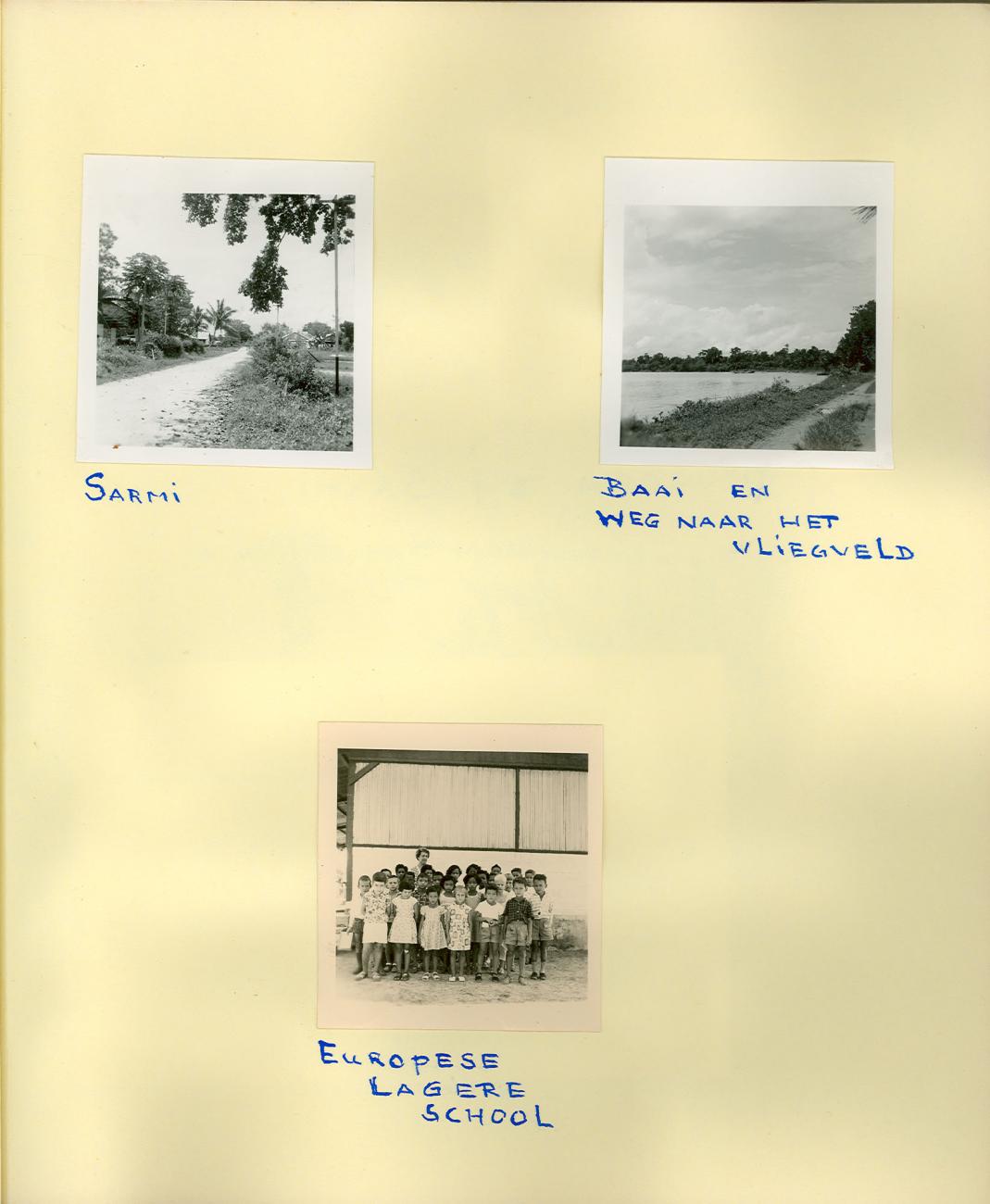 BD/83/53 - 
Streetview at Sarmi and group portrait of studets of the European primary school
