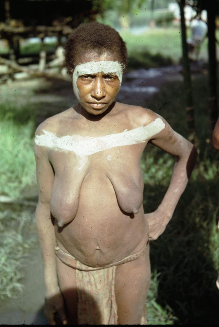 BD/289/82 - 
Portret papoea-vrouw met o.m. gelaatsbeschildering
