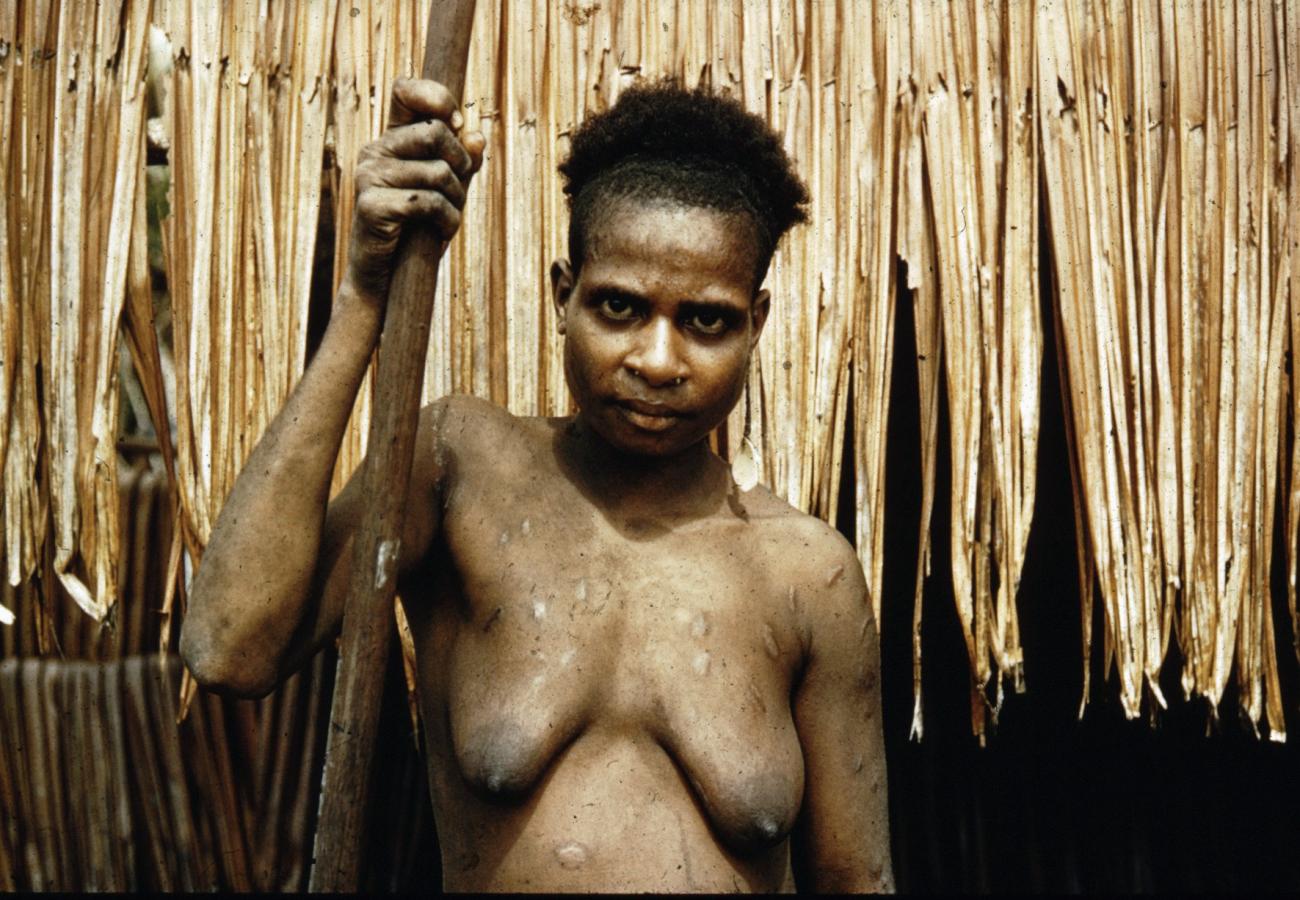 BD/66/253 -
portret van Jonge vrouw uit Zuid Nieuw Guinea
