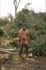 BD/166/19 Papua in oranje-groen geruit overhemd